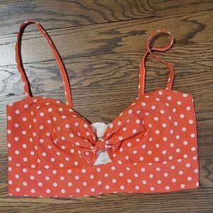 Urban Renewal Red and White Polka Dot Bralette